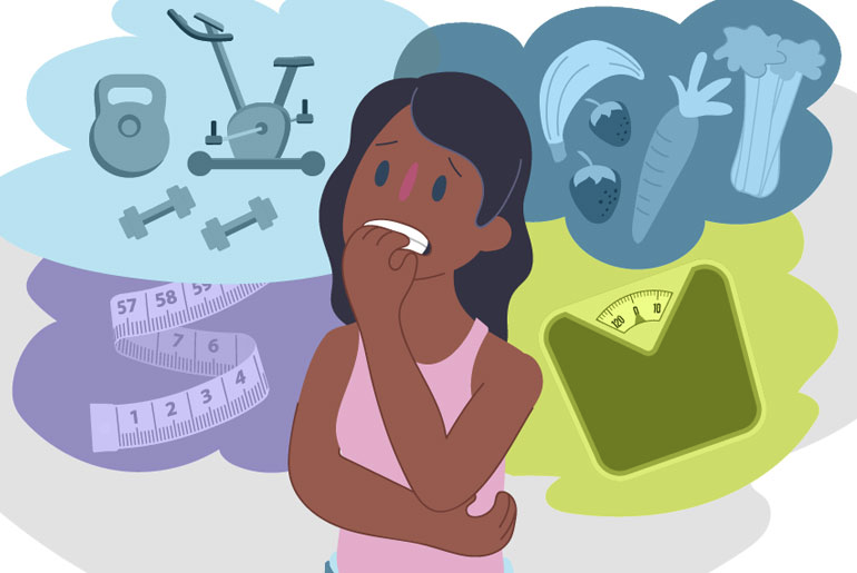 cartoon of girl overthinking regarding eating.png